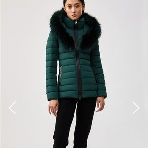 SIZE SMALL KADALINA JACKET GREEN WITH REAL FUR